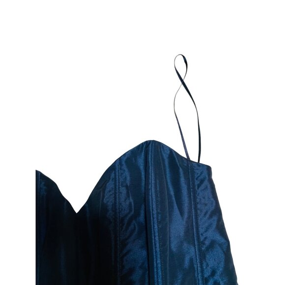 Per Una 36 Size  8 Navy Corset Top With Bow Detail & Spaghetti Straps - Picture 4 of 5